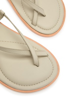 A.emery Elliot Leather Sandals Off White
