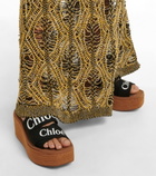 Chloe - Woody canvas platform espadrille sandals