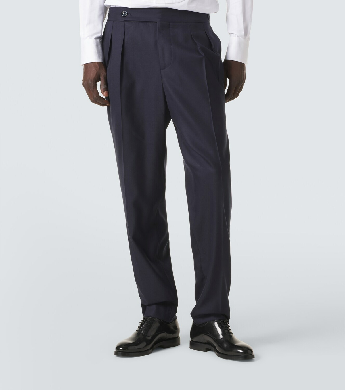 Brunello Cucinelli Wool and silk straight pants