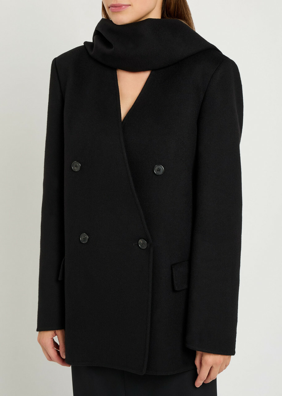 The Row Calitra Scarf-effect Cashmere Jacket Black