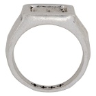 Ksubi Silver Dripps Box Signet Ring