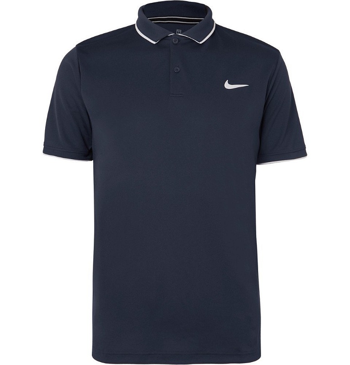 Photo: Nike Tennis - NikeCourt Team Dri-FIT Tennis Polo Shirt - Navy