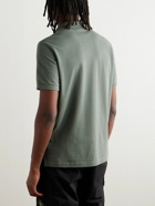 Stone Island - Logo-Appliquéd Cotton-Blend Piqué Polo Shirt - Green