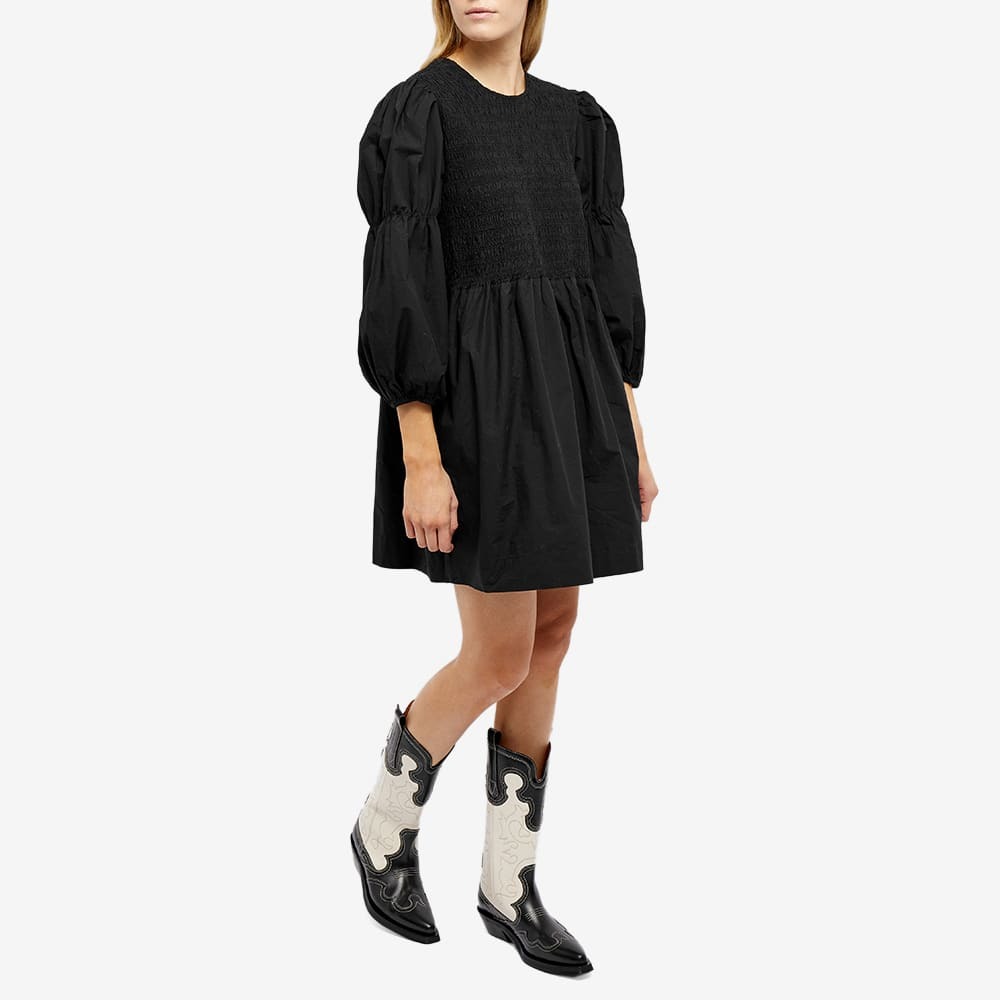 polka dot mini dresses Polka Dot Scallop Mini Dress-Black L