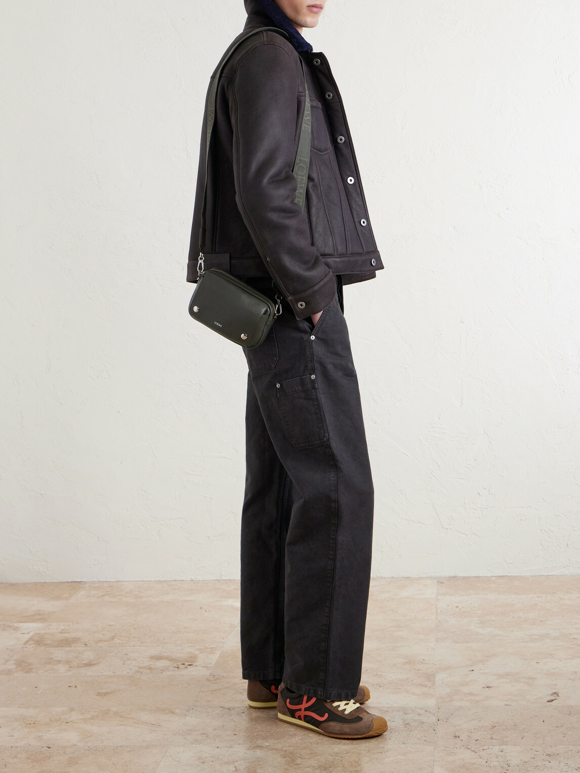 LOEWE - Pebble Full-Grain Leather Messenger Bag