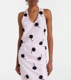 Shushu/Tong Floral-appliqué top