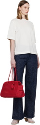 JACQUEMUS Red 'The raffia Turismo' Bag