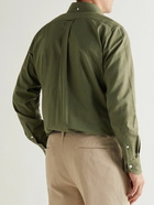 Drake's - Button-Down Collar Cotton-Flannel Shirt - Green