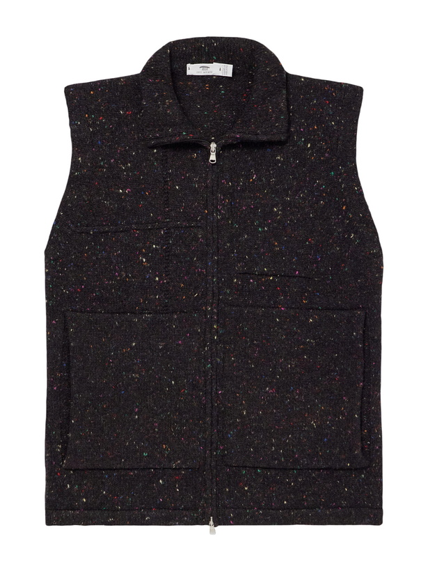 Photo: Inis Meáin - Lifeline Wool and Cashmere-Blend Gilet - Brown