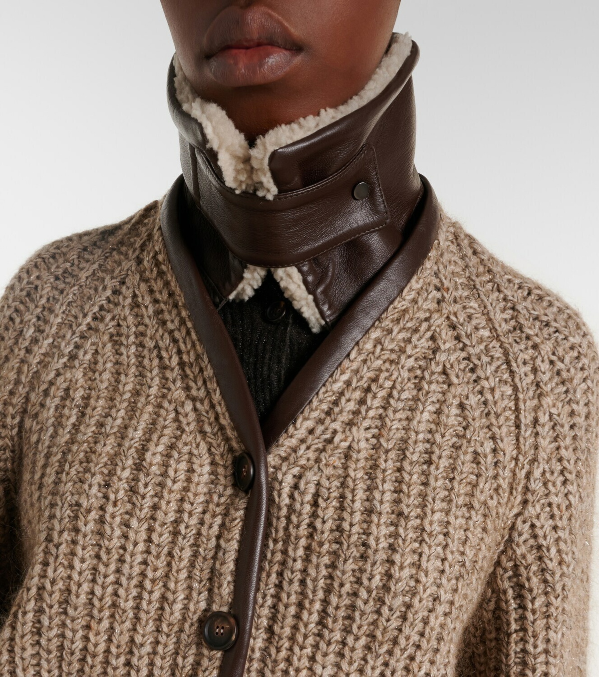 Brunello Cucinelli Cashmere, mohair, and wool-blend jacket