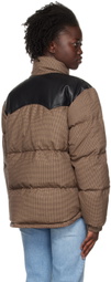 rag & bone Brown Cal Houndstooth Down Jacket