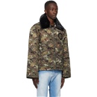 Random Identities Brown and Green Mile High Bomber Jacket