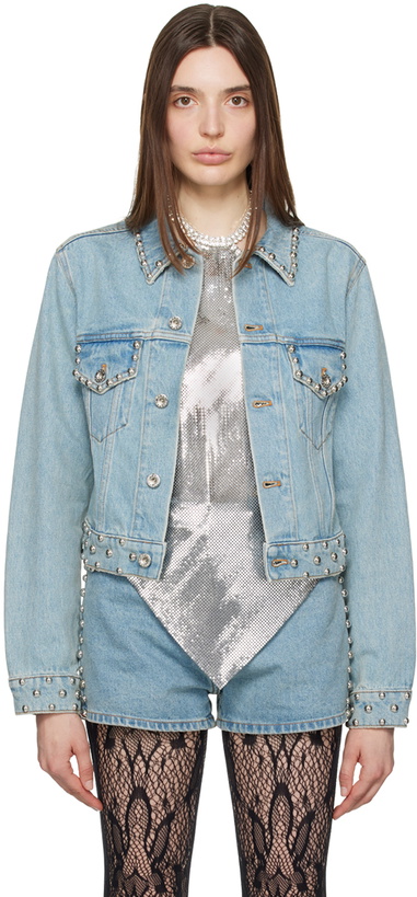 Photo: Paco Rabanne Blue Studded Denim Jacket