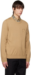 Burberry Tan Embroidered Sweater