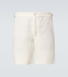 God's True Cashmere Linen shorts with moonstone