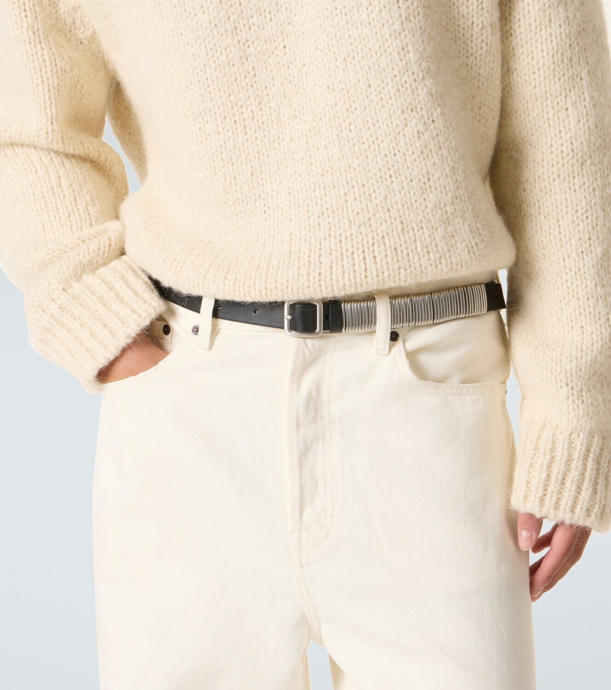 Jil Sander Embellished leather belt