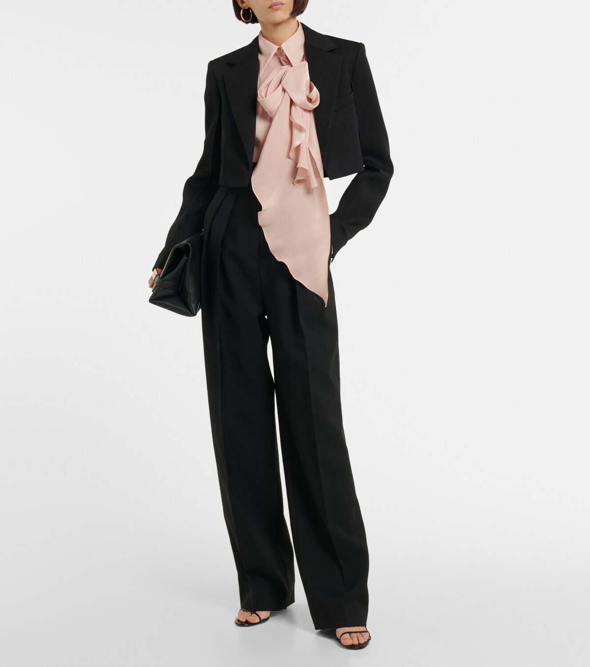 Victoria Beckham - Cropped virgin wool twill blazer Victoria
