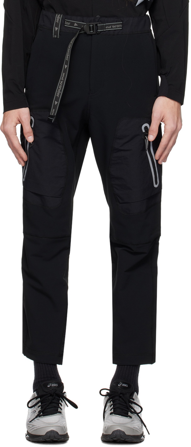 and wander Black Belted Trousers