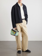 LOEWE - Puzzle Edge Small Leather-Trimmed Embroidered Canvas Messenger Bag