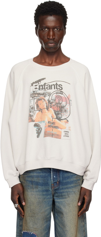 Photo: Enfants Riches Déprimés White Thrilling Raglan Sweatshirt