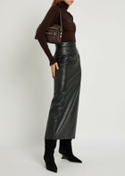 Skiim Huguette Leather Maxi Skirt Black