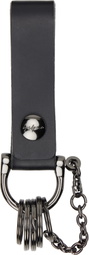 YOHJI YAMAMOTO Black Leather Keychain