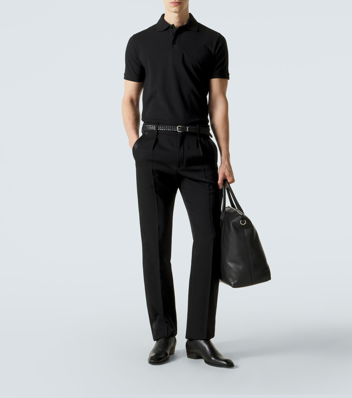 Saint Laurent Cotton-blend polo shirt