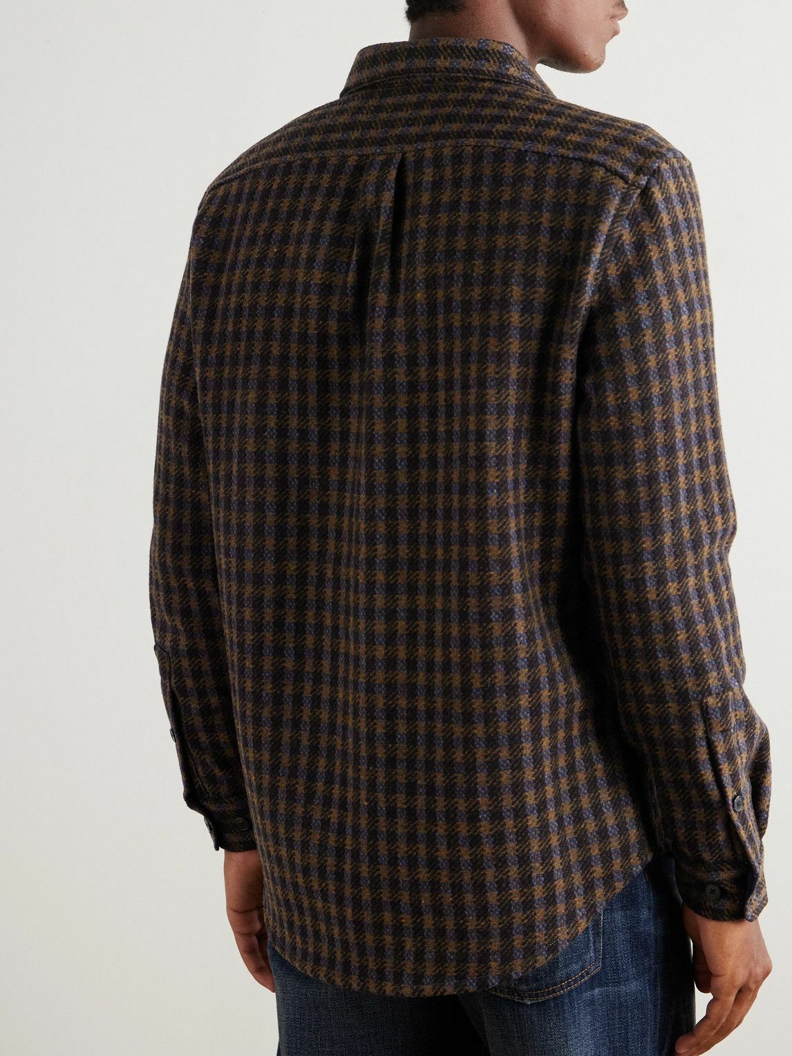 Portuguese Flannel - Checked Wool-Tweed Shirt - Brown