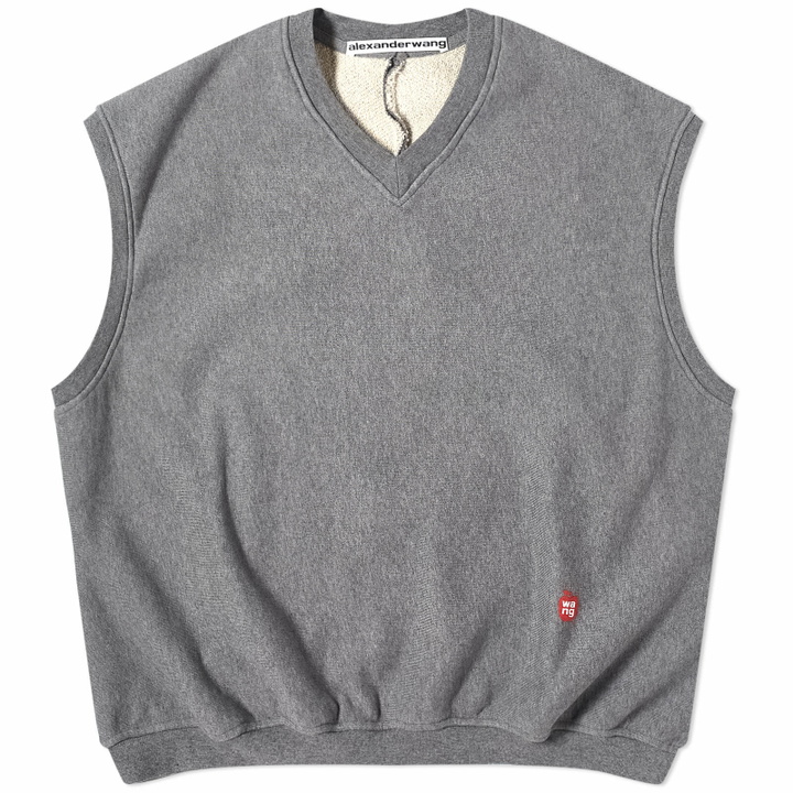 Photo: Alexander Wang Women's Oversized Apple Logo Vest in Sidewalk