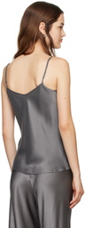 Silk Laundry Gray Bias-Cut Camisole