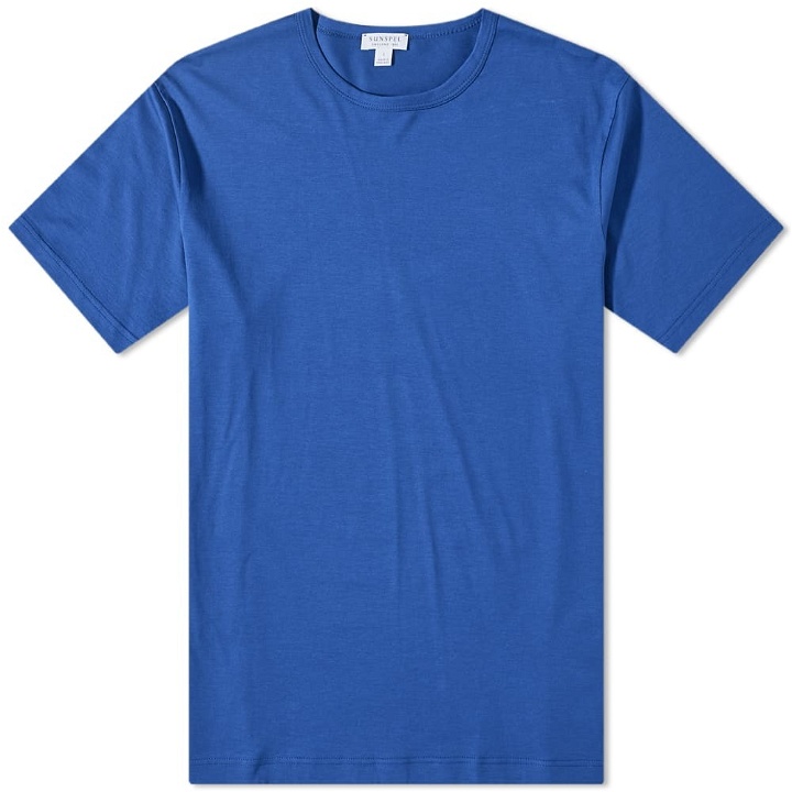 Photo: Sunspel Men's Classic Crew Neck T-Shirt in Space Blue