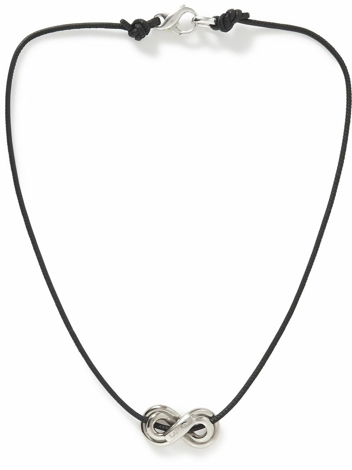 Lanvin - Platinum-Plated and Leather Necklace Lanvin