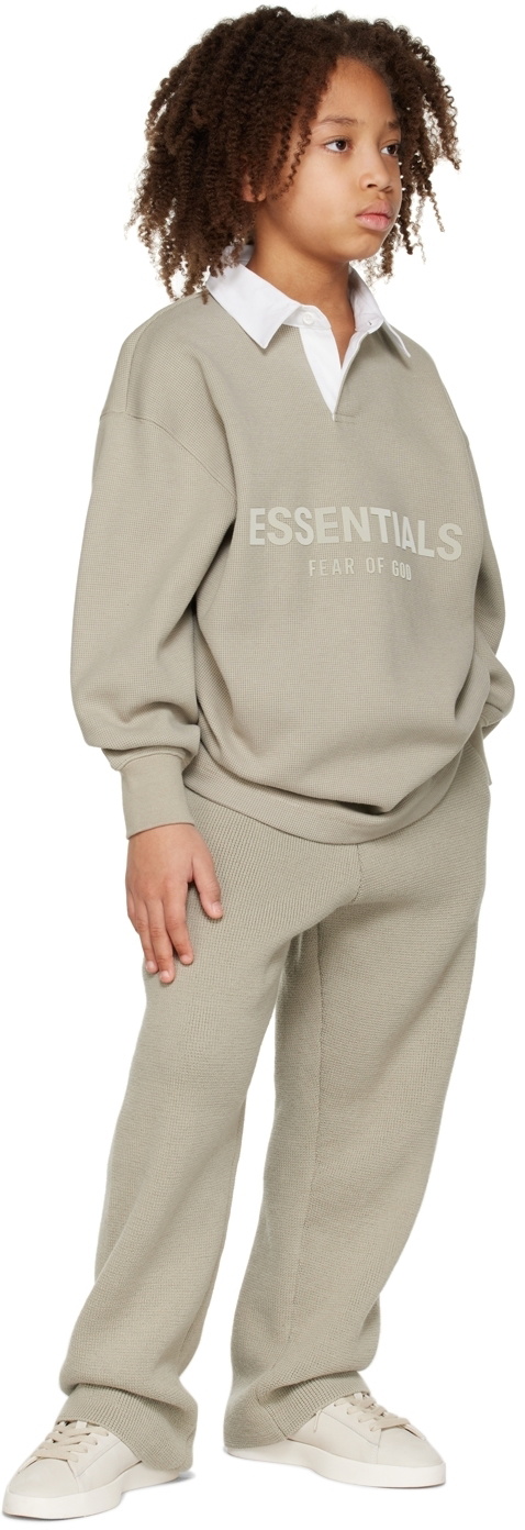 Essentials Kids Gray Button Polo