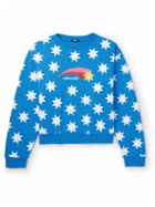 MSFTSrep - Cropped Logo-Print Cotton-Jersey Sweatshirt - Blue