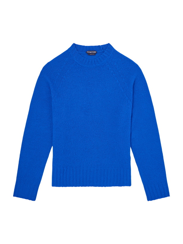 Photo: TOM FORD - Brushed Cashmere Sweater - Blue