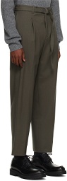 Solid Homme Gray Belted Trousers