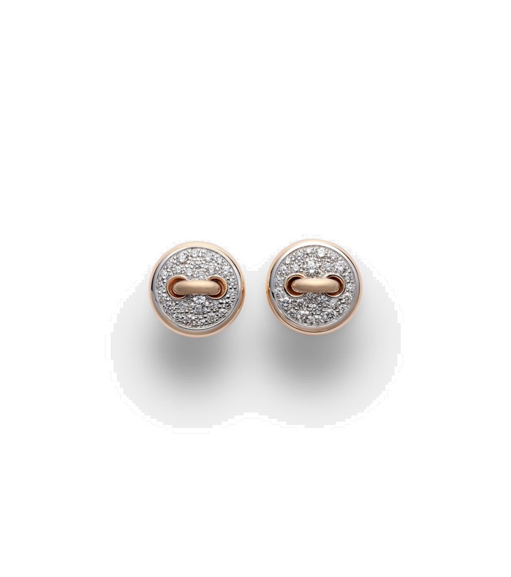 Photo: Pomellato Pom Pom Dot 18kt rhodium-plated rose gold earrings with diamonds