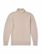 MILES LEON - Ribbed Merino Wool and Cashmere-Blend Rollneck Sweater - Neutrals