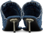 Coperni Blue Denim Open Thong Heeled Sandals