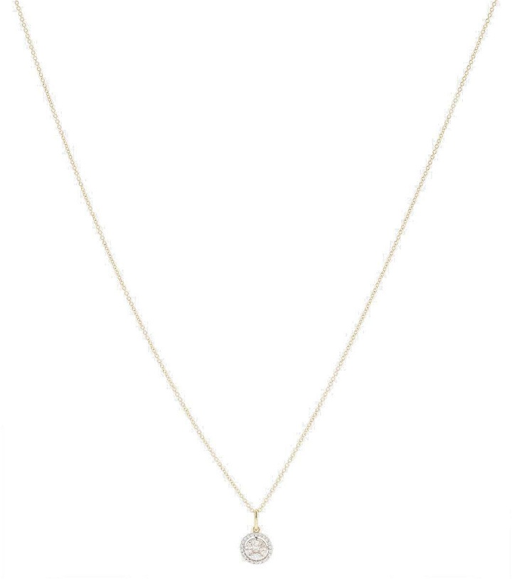 Photo: Stone and Strand Framed Mosaic 10kt yellow gold necklace with diamonds