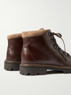 Mr P. - Jacques Suede-Trimmed Leather Boots - Brown