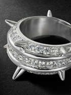 Alex Moss New York - Destroyer 14-Karat White Gold Diamond Ring - Silver