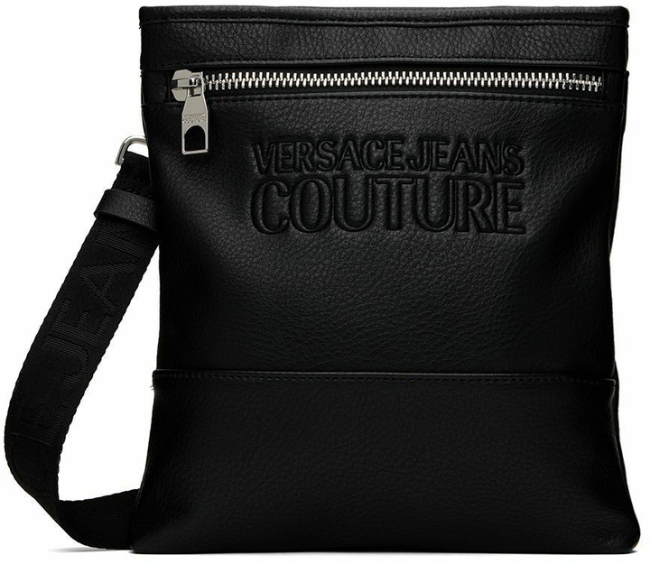 Photo: Versace Jeans Couture Black Logo Messenger Bag