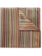 Paul Smith - Striped Silk-Satin Pocket Square