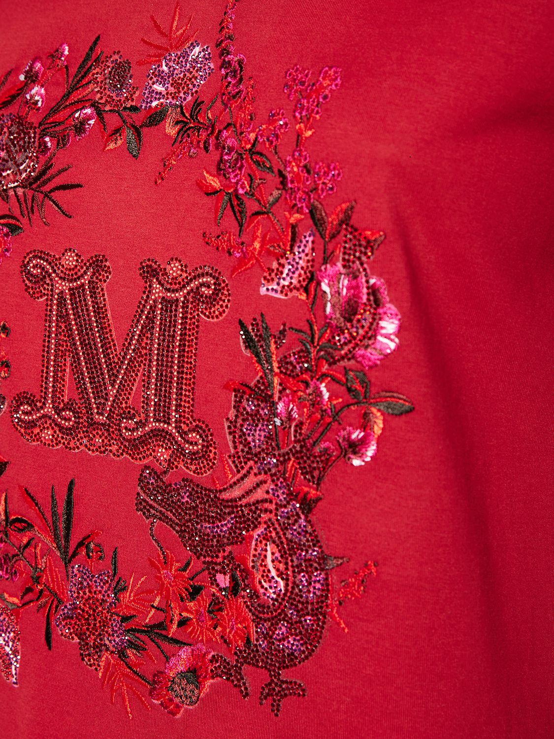 MAX MARA - Elmo Embroidered Cotton T-shirt Max Mara