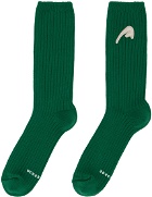 ADER error Green A-peec Logo Socks