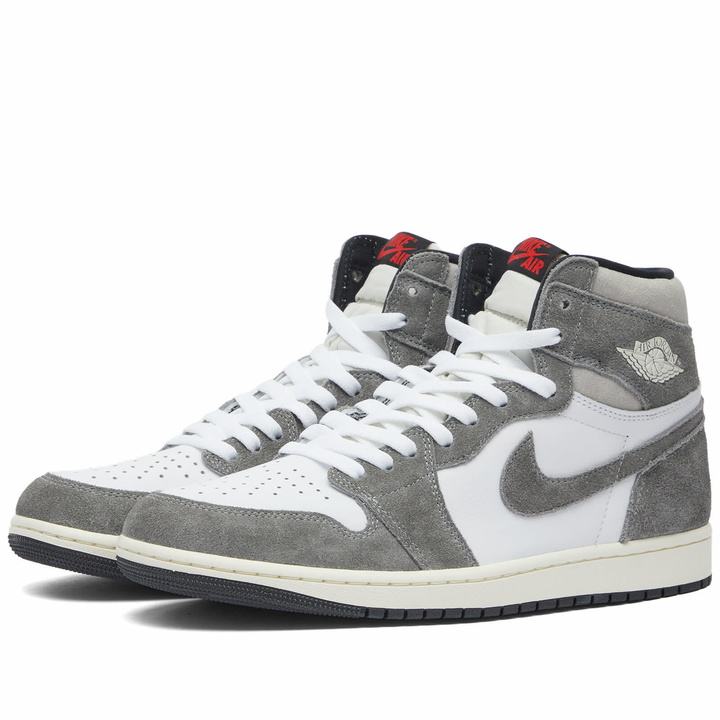 Photo: Air Jordan Men's 1 Retro High OG Sneakers in Black/Fire Red