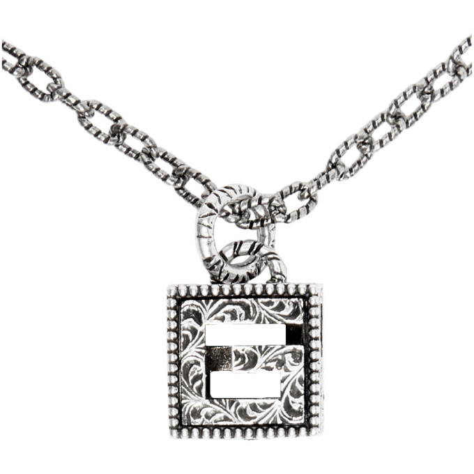 Necklace with square 2025 g cross in silver