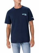 MC2 Saint Barth Man Cotton T-shirt With Gin Tonic Addicted Placed Print