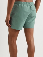 Theory - Jace Striped Recycled-Seersucker Swim Shorts - Green